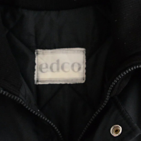 Vintage Edco 80's Black Snowmobile & Ski Winter  jacket Coat - Picture 12 of 14